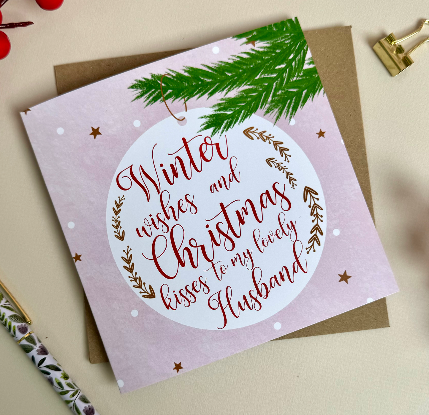 Husband Winter Wishes Card