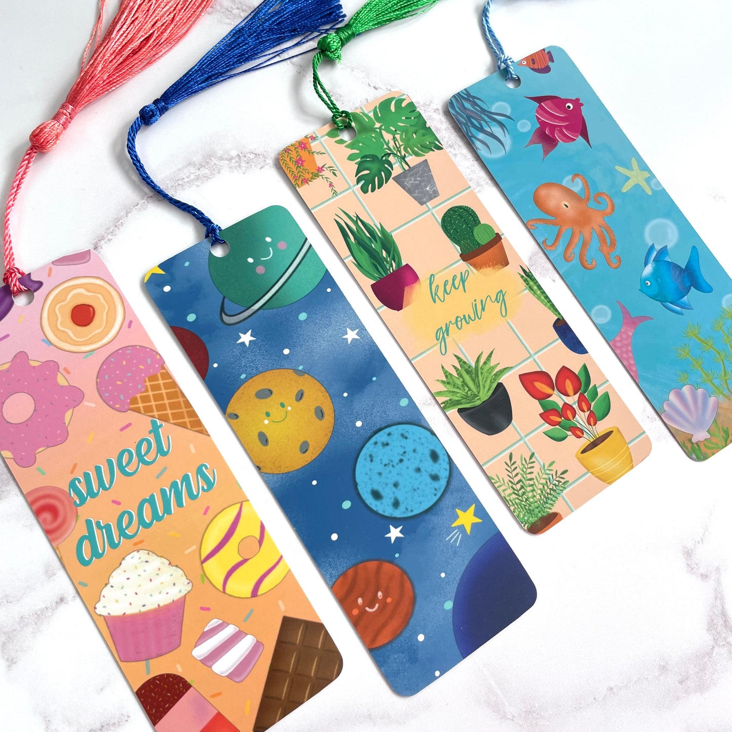 4 pack Bookmark Set