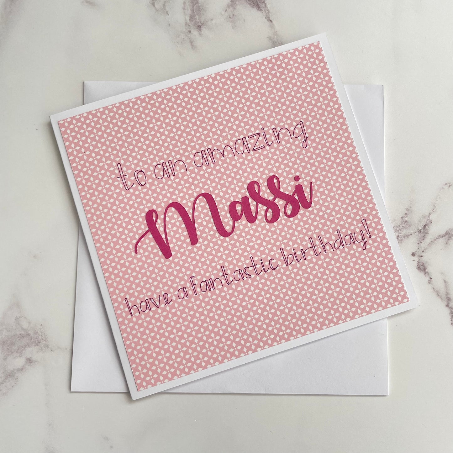 Pink Themed Birthday Card - Massi & Kaki