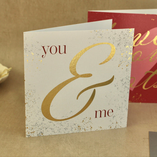 You & Me Love Card - Gold Foiled