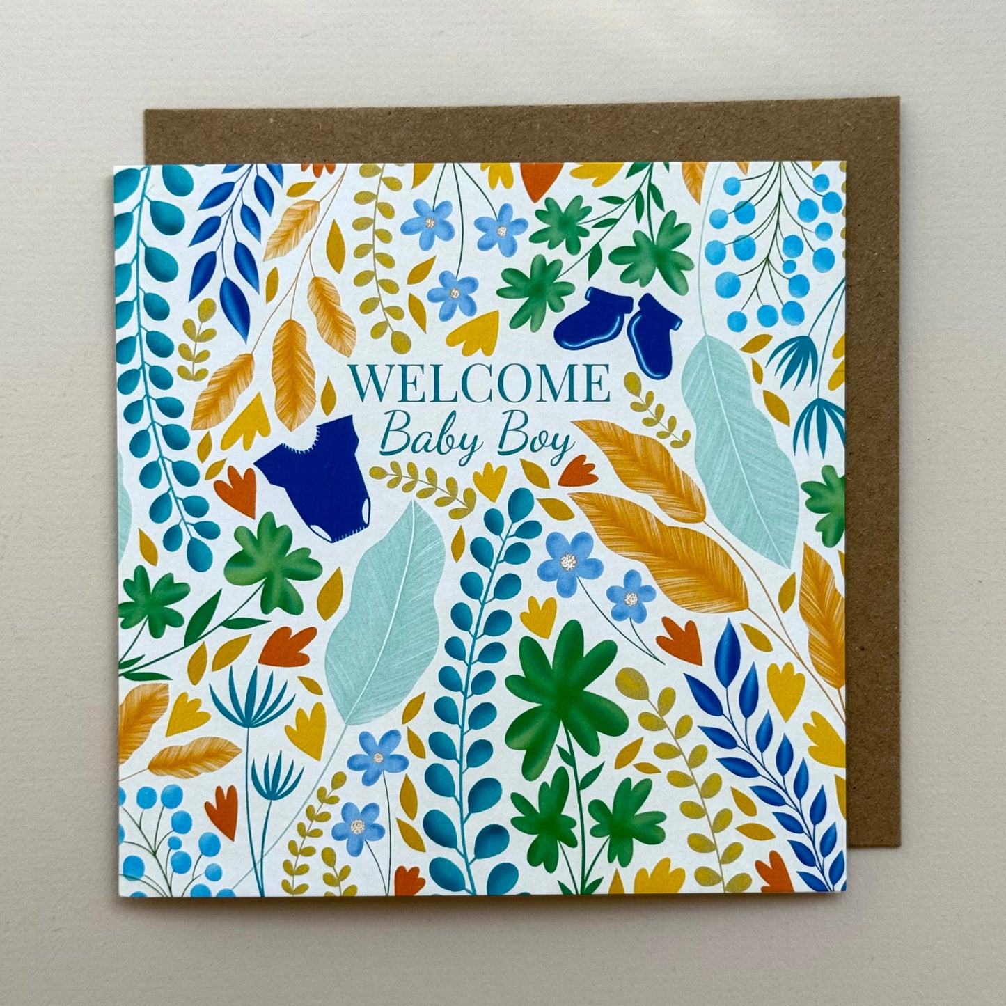 Welcome Baby Boy Bloom Card