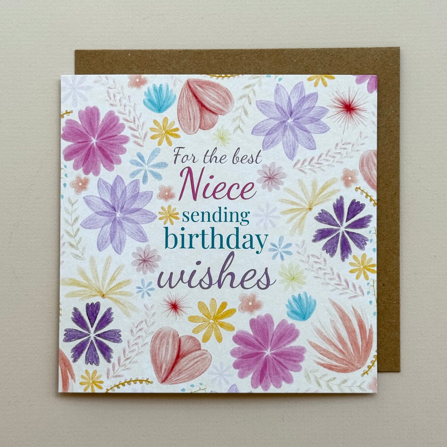 Niece Pastel Floral Birthday Card