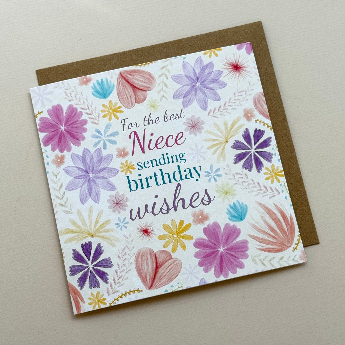 Niece Pastel Floral Birthday Card