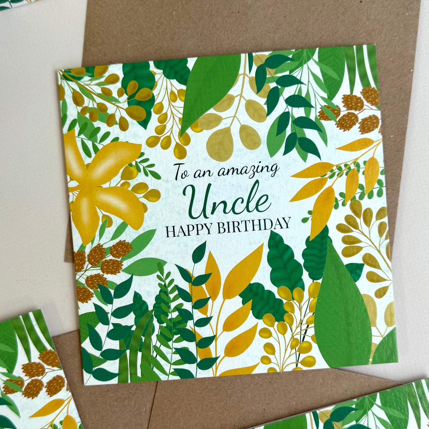 Uncle Nature Inspired Birthday Card