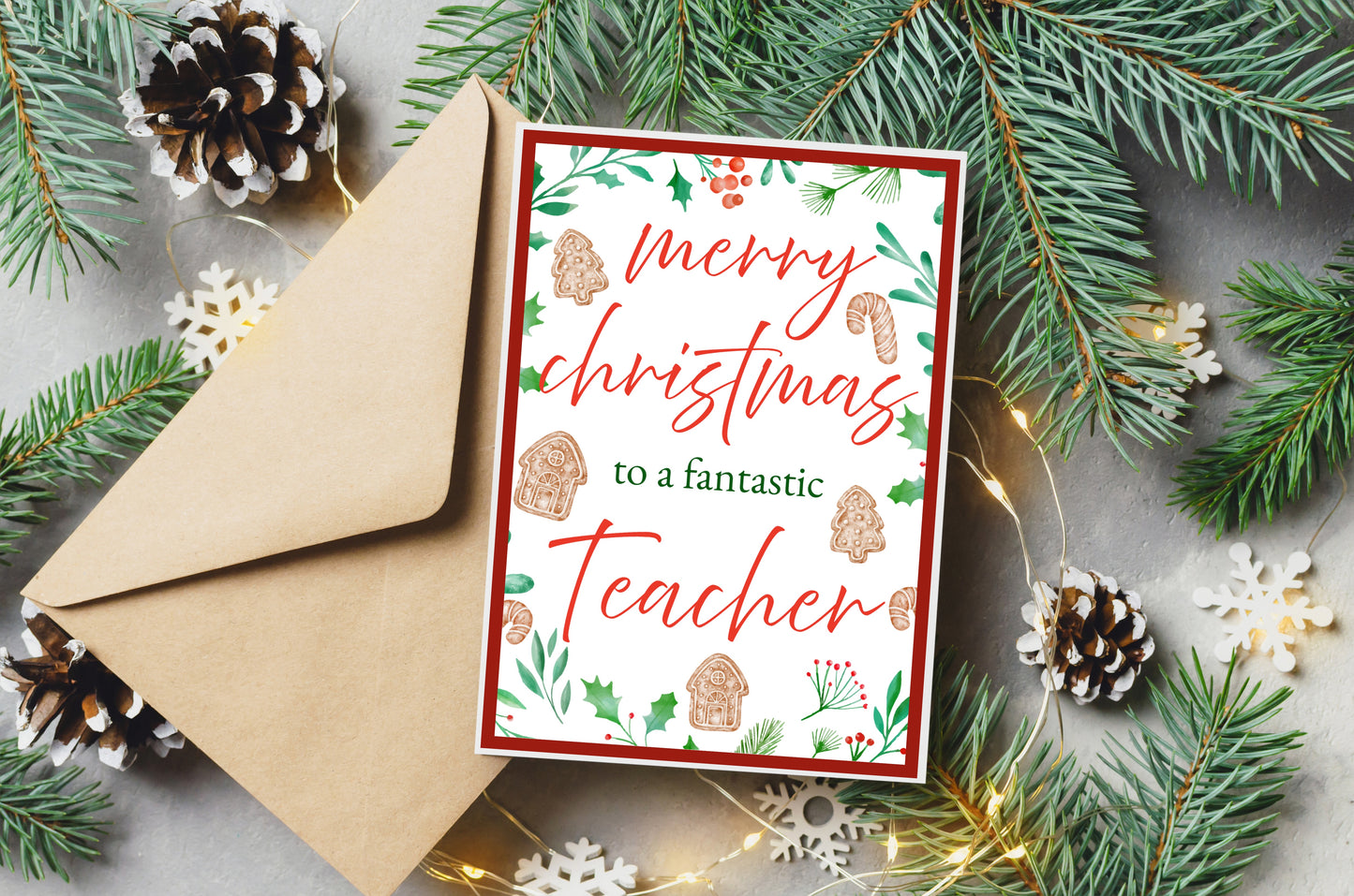 Merry Christmas Teacher Card