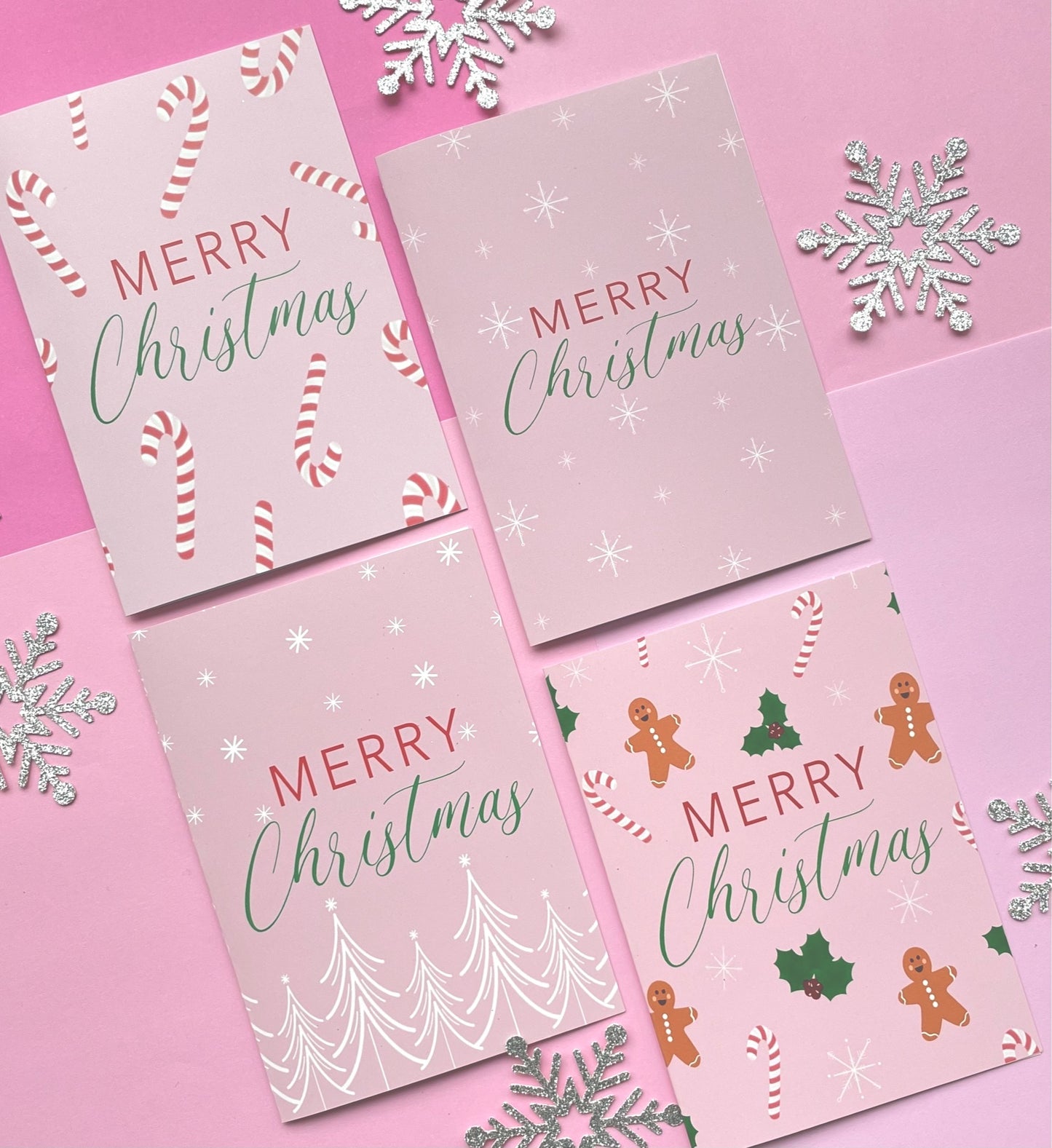 set of 4 assorted christmas cards