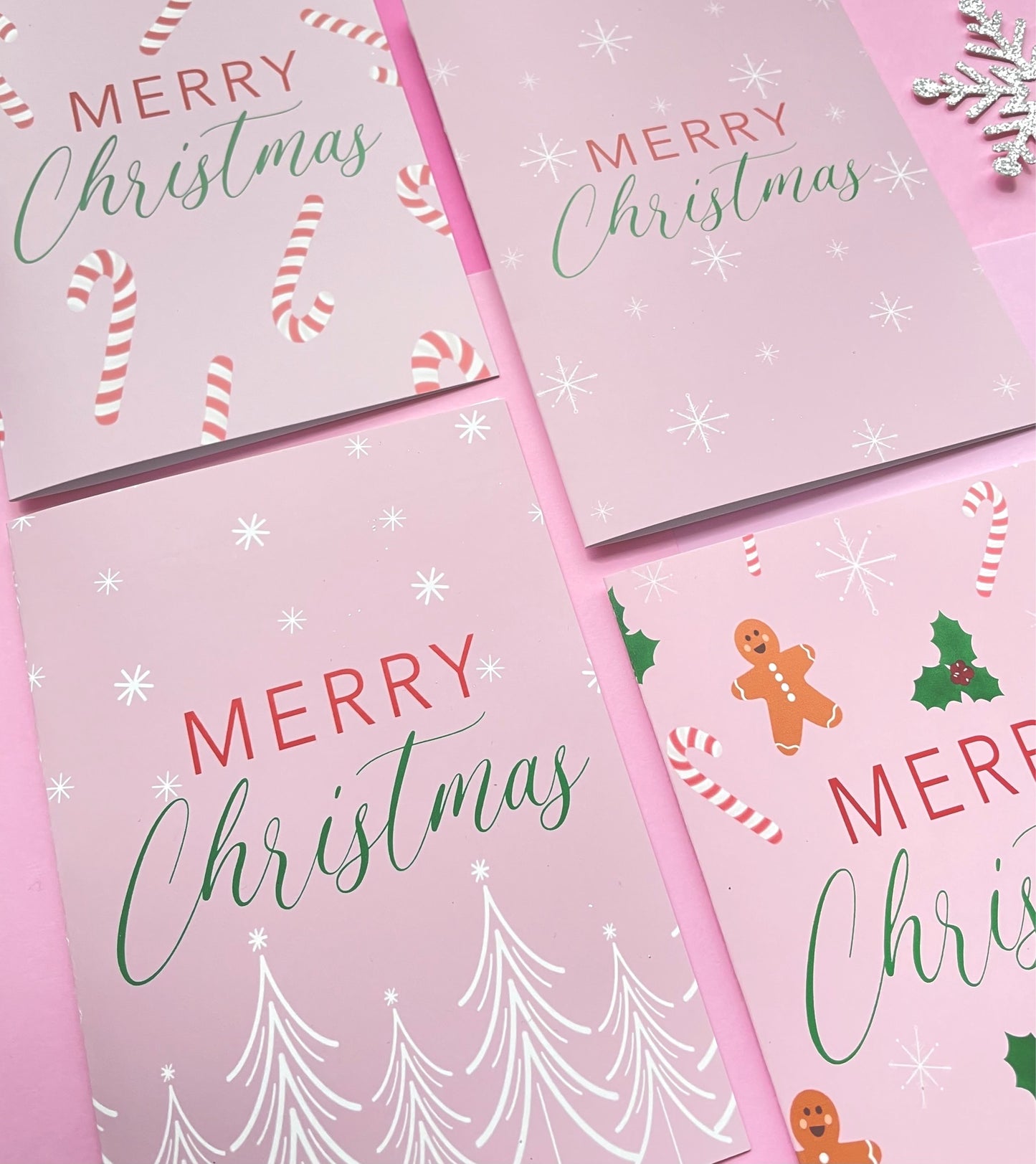 set of 4 assorted christmas cards