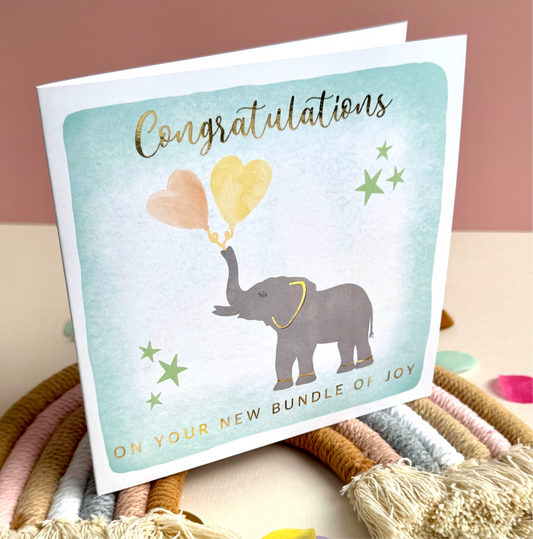 Congratulations Blue New Baby Card