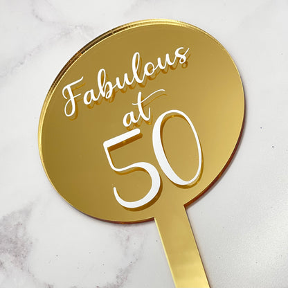 Fabulous at 50 Cake Topper