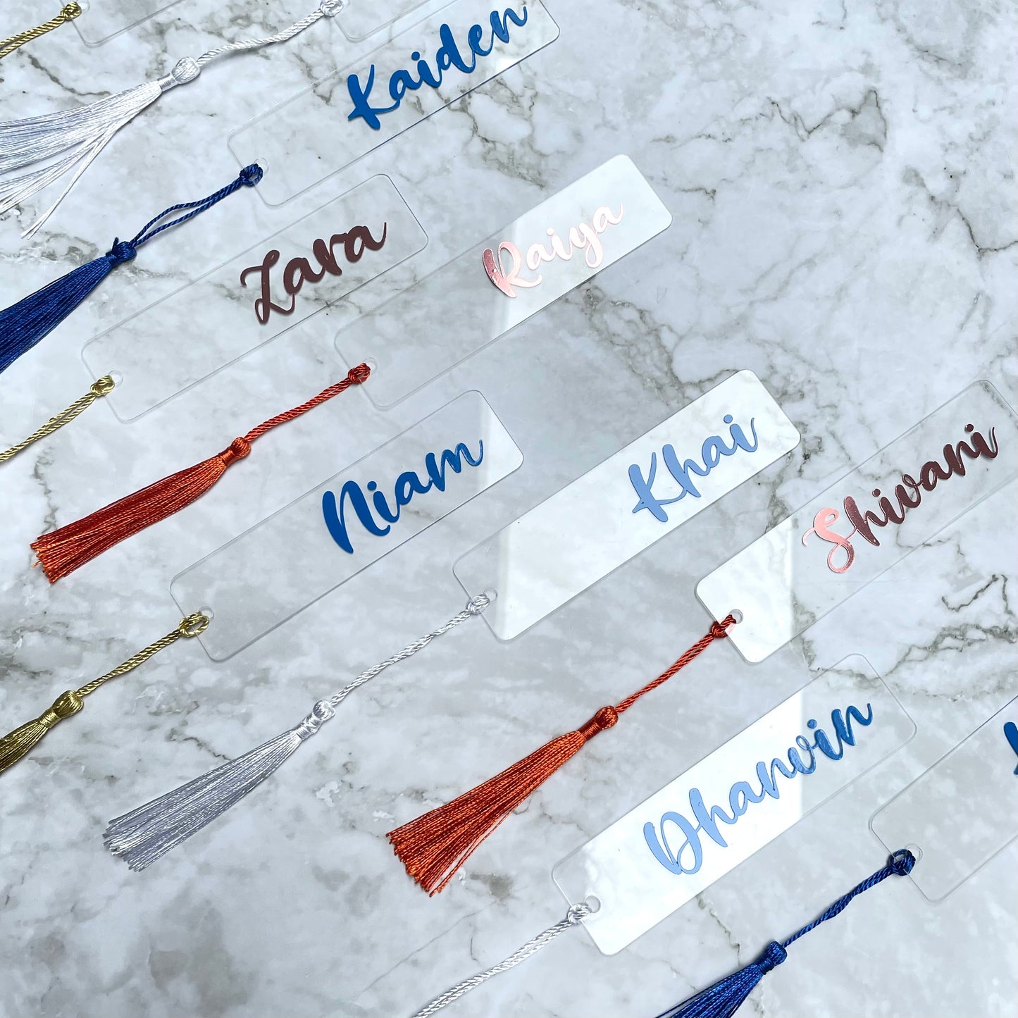 Personalised Acrylic Bookmark with Tassel