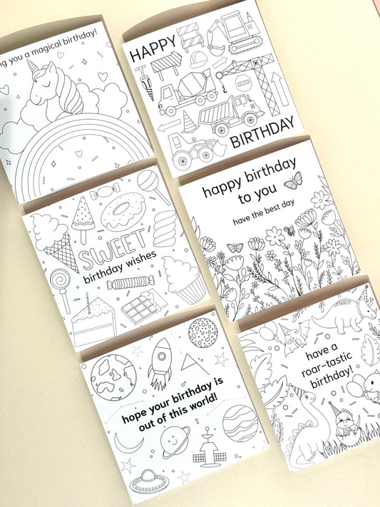 Colouring In Greeting Cards (6 pack)