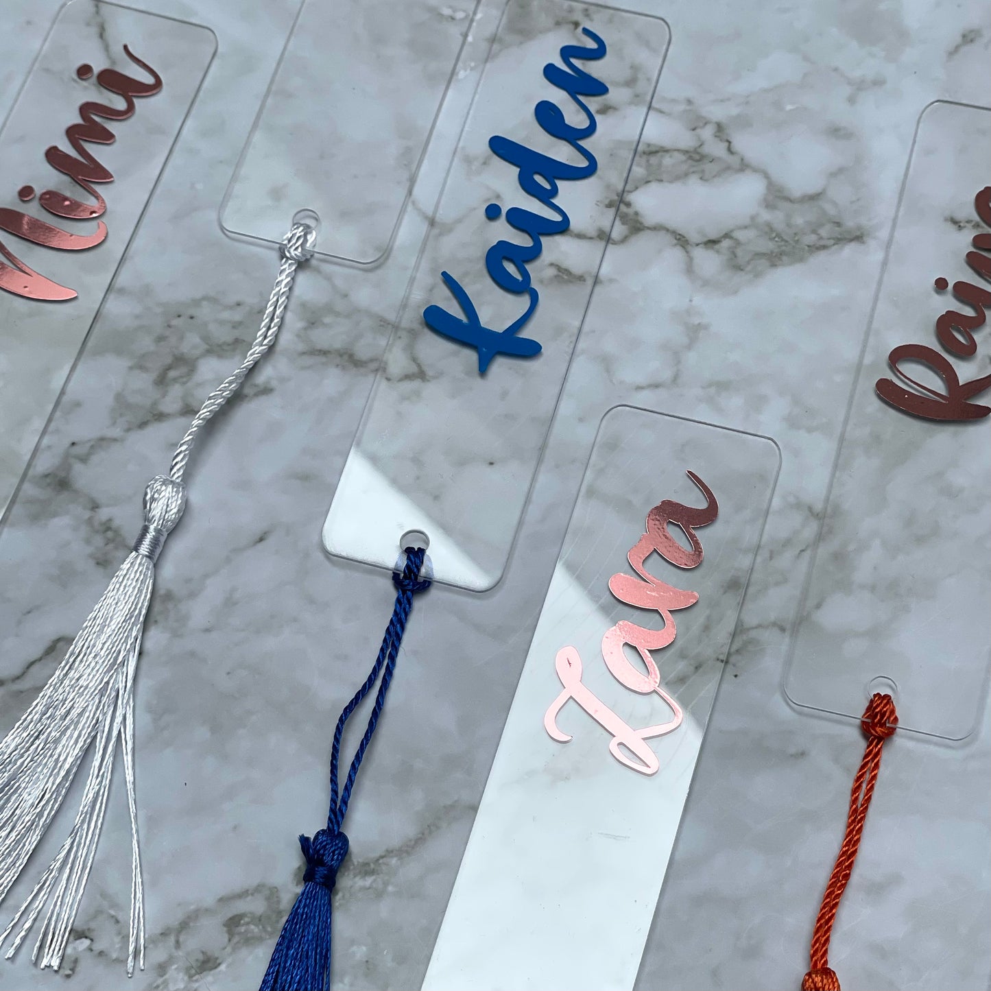 Personalised Acrylic Bookmark with Tassel