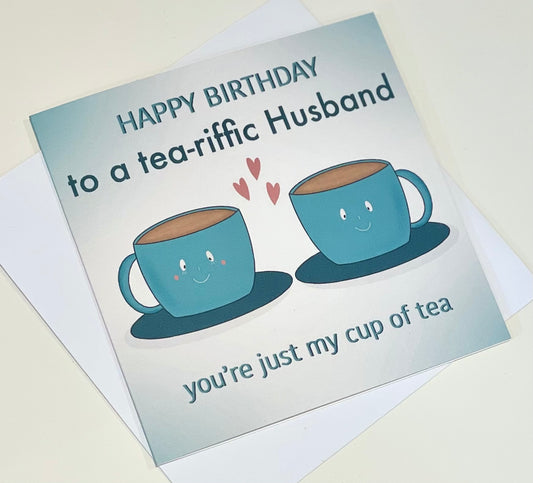 Tea-riffic Husband Card