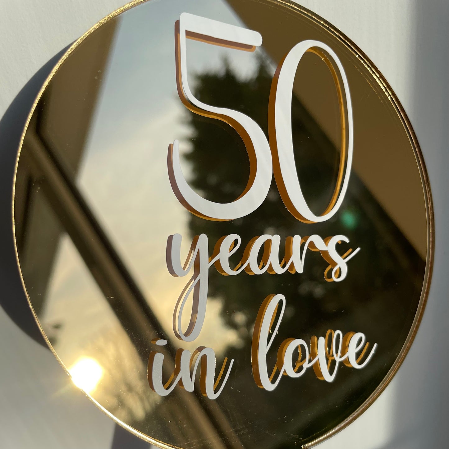50 Years Anniversary Cake Topper