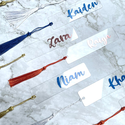 Personalised Acrylic Bookmark with Tassel
