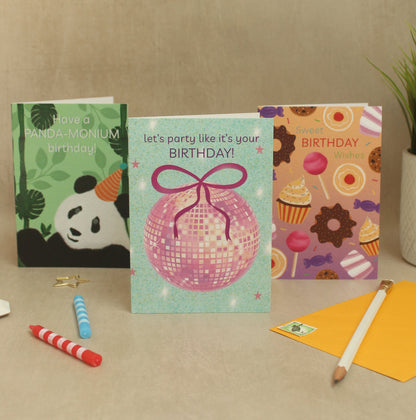 Let’s Party Disco Ball Birthday Card