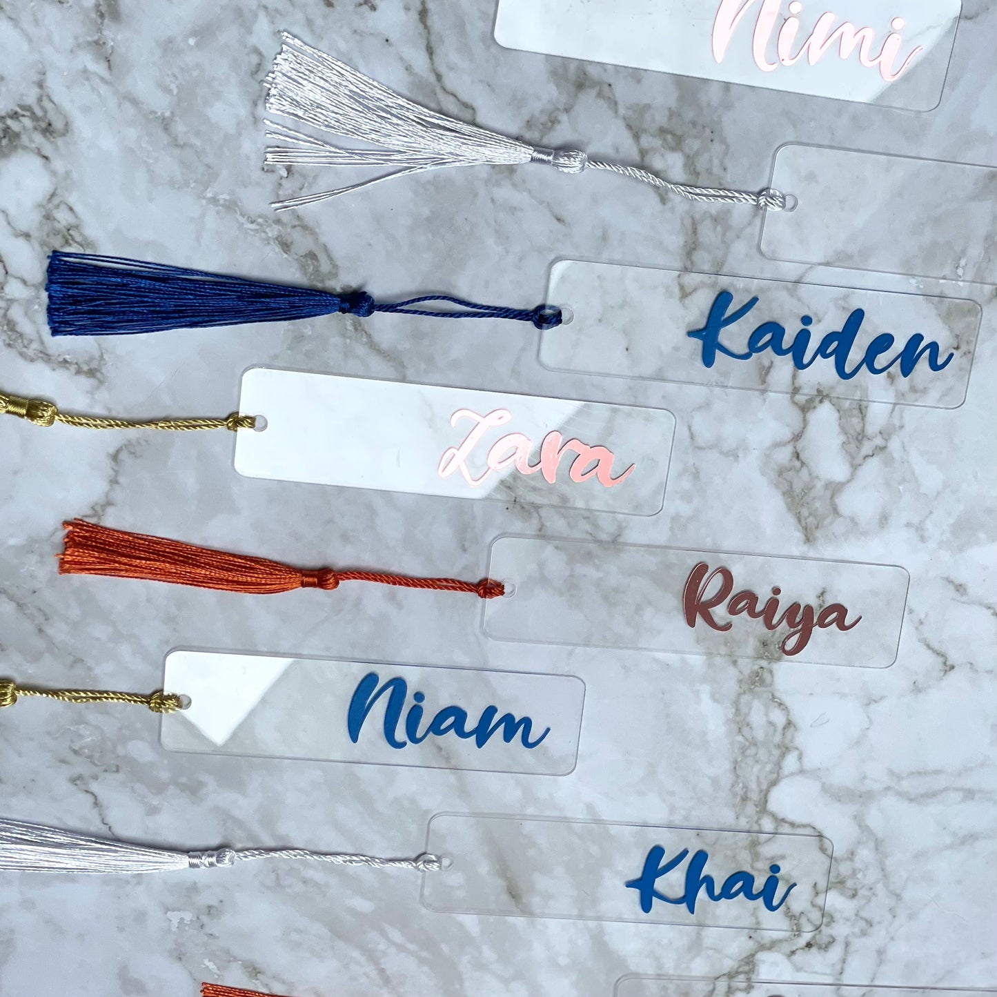 Personalised Acrylic Bookmark with Tassel