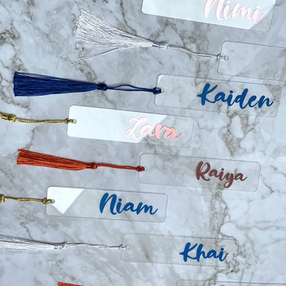 Personalised Acrylic Bookmark with Tassel