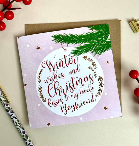 Boyfriend Winter Wishes Card