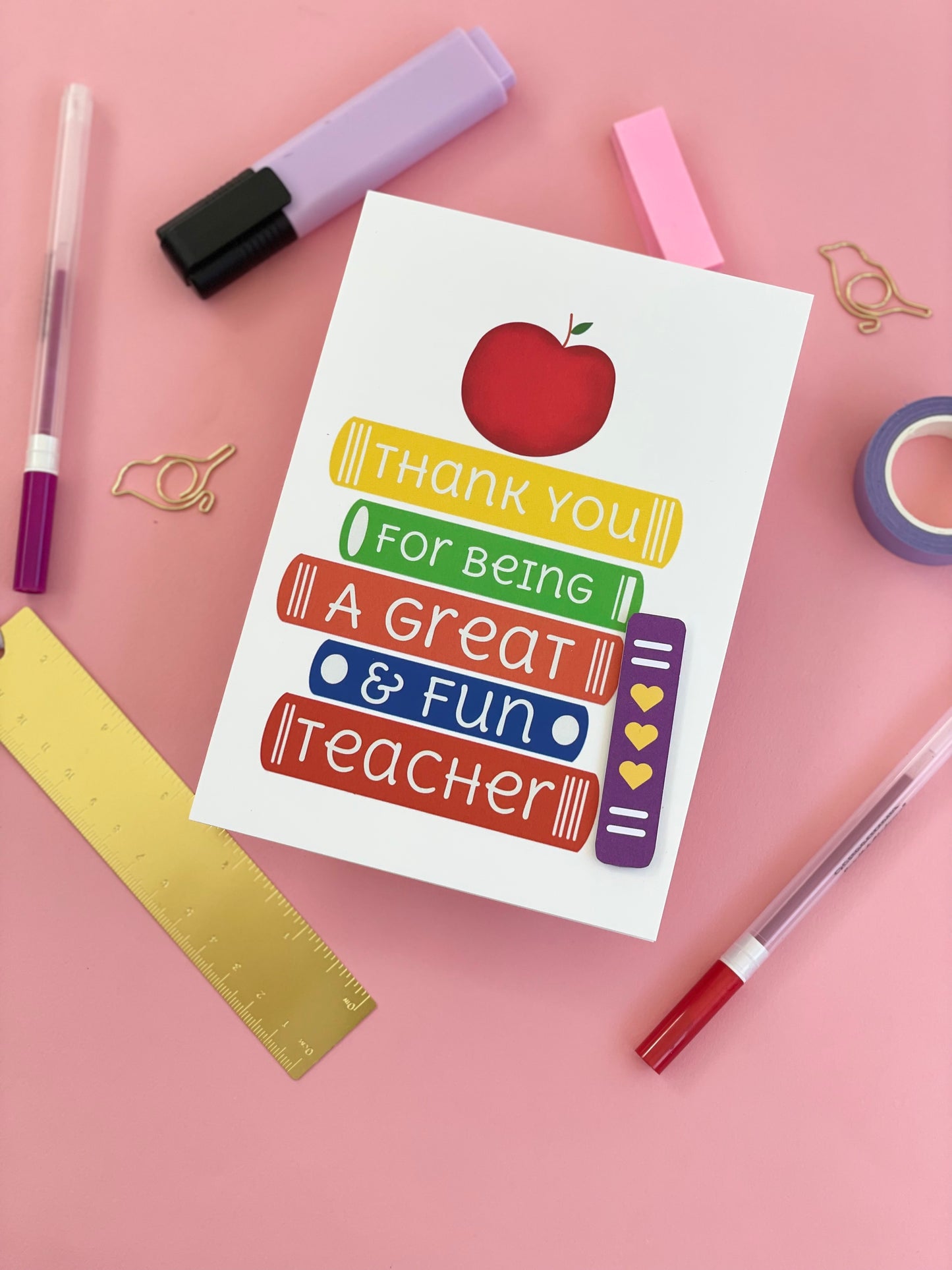 Thank You Teacher Book Card