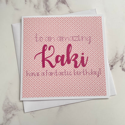 Pink Themed Birthday Card - Massi & Kaki