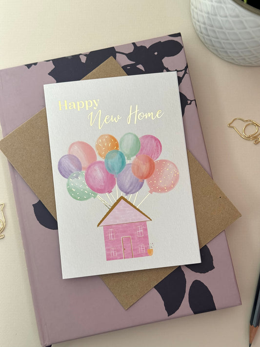 Happy New Home Balloon Card