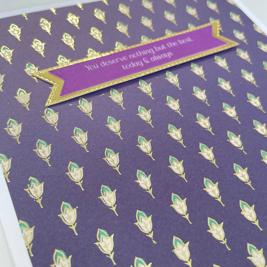 Purple Foiled Card