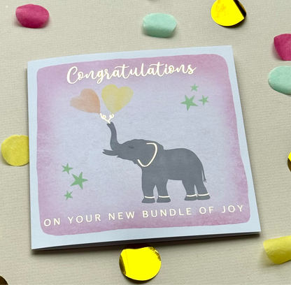 Congratulations Pink New Baby Card