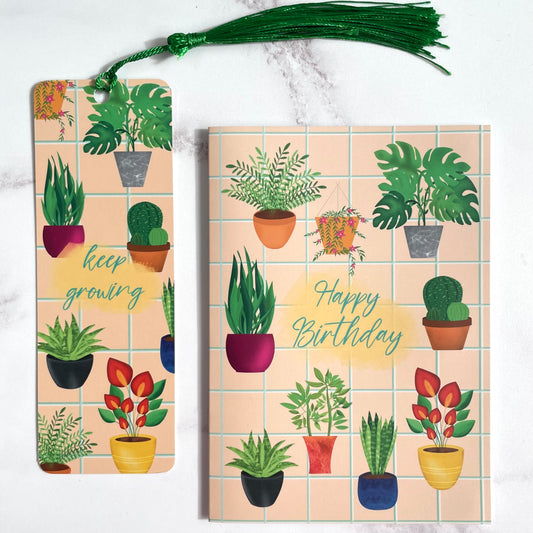 Plant Themed Card & Bookmark Set