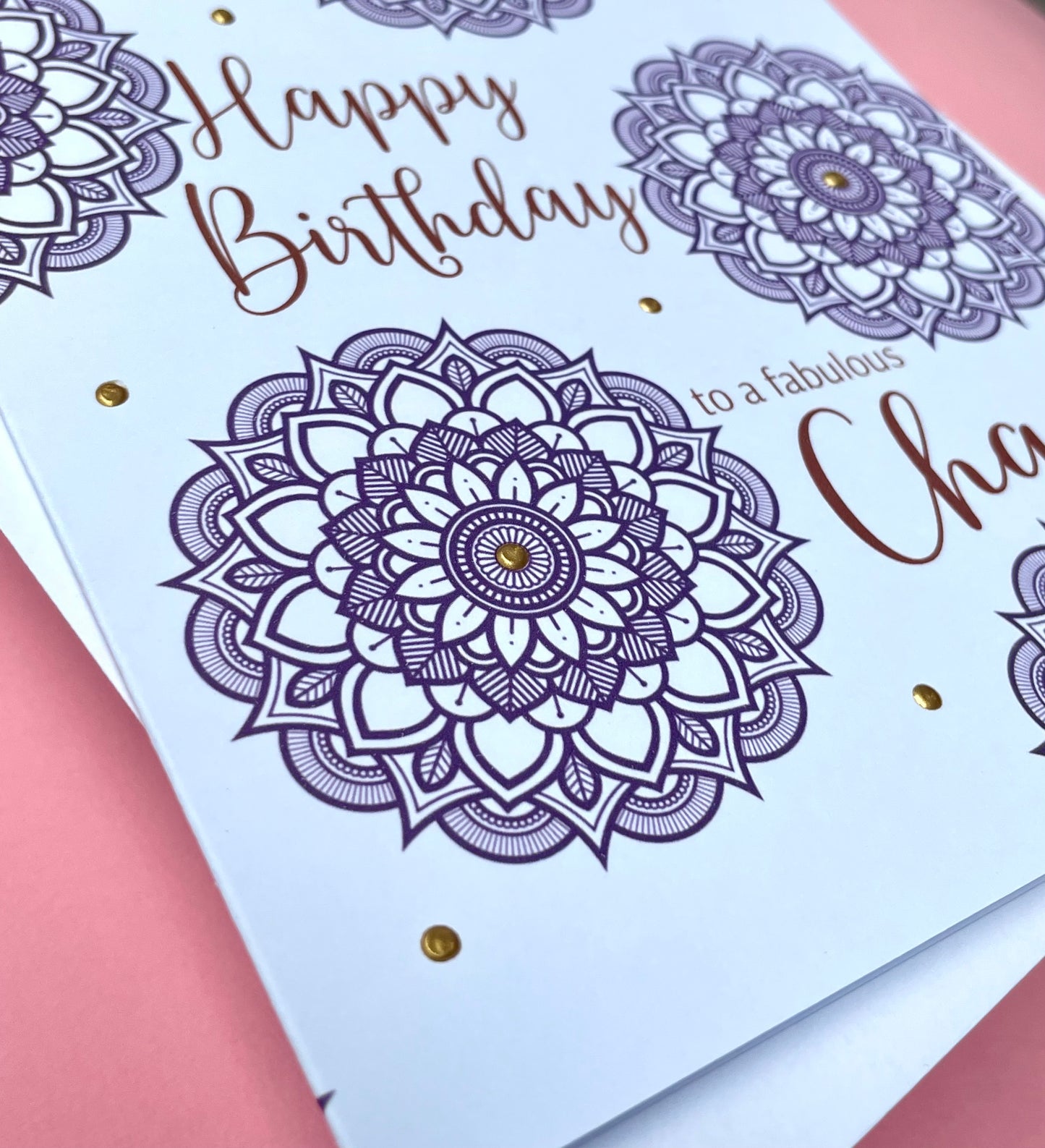 Purple Mandala Birthday Card
