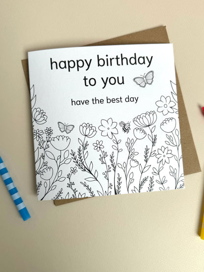 Colouring In Greeting Cards (6 pack)