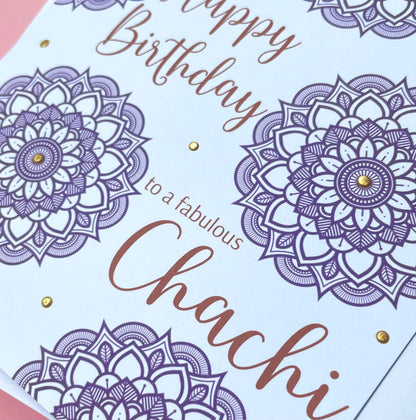 Purple Mandala Birthday Card