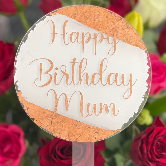 Happy Birthday Mum Topper