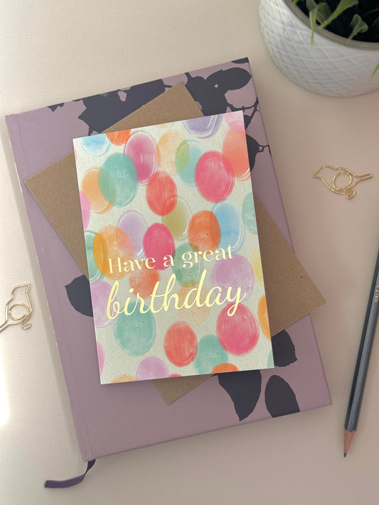 Bubbles Birthday Card
