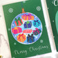 Green Christmas Cards (set of 4)