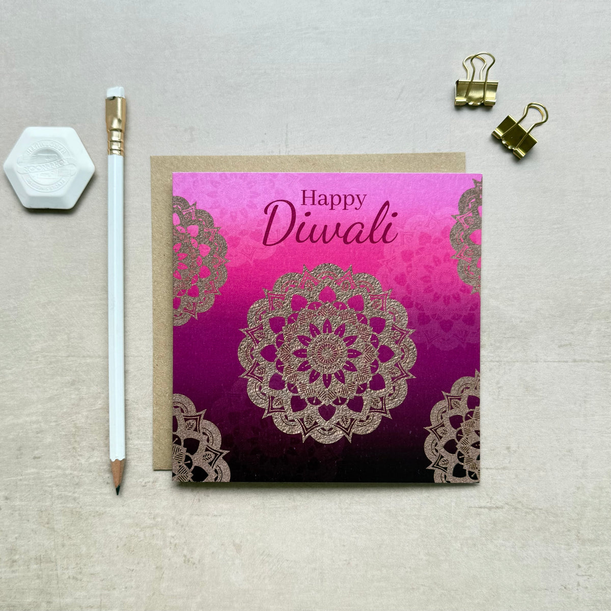 Mandala Ombre Diwali Card
