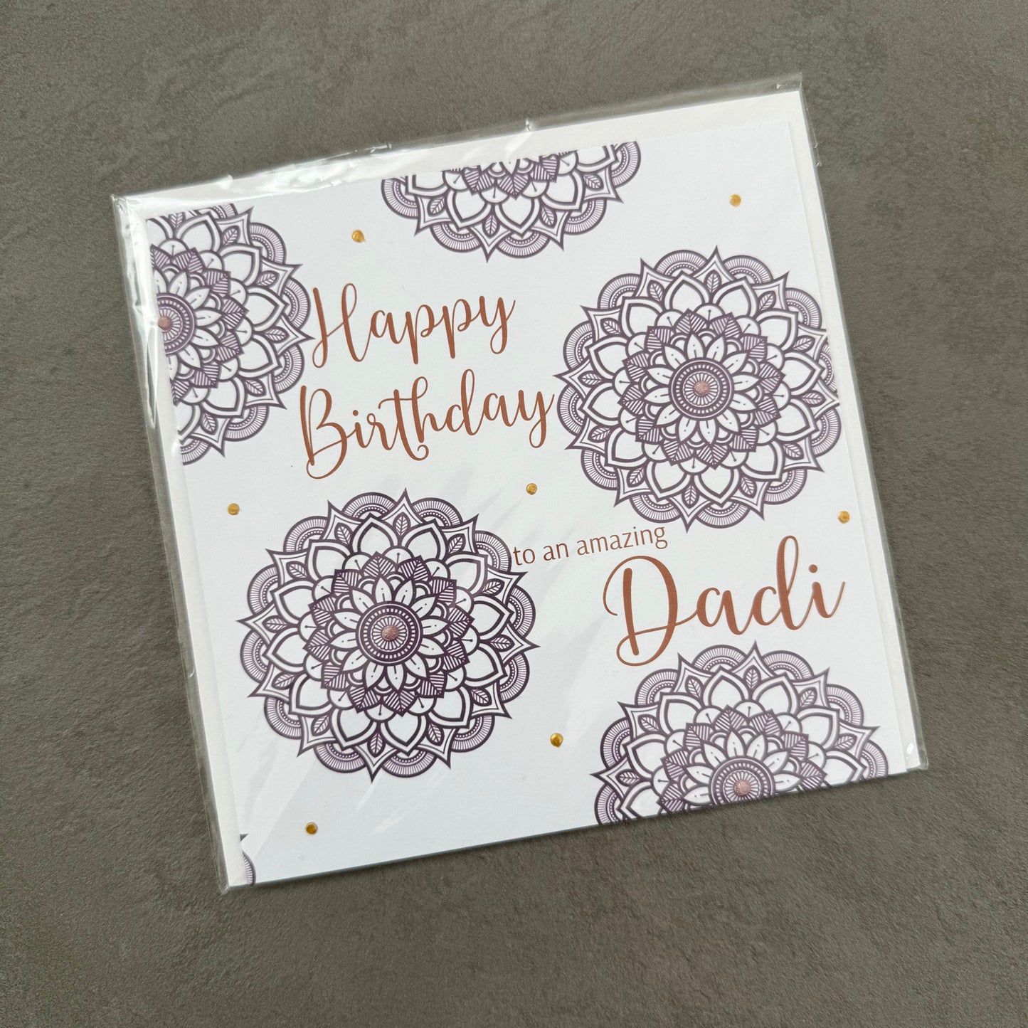 Purple Mandala Birthday Card