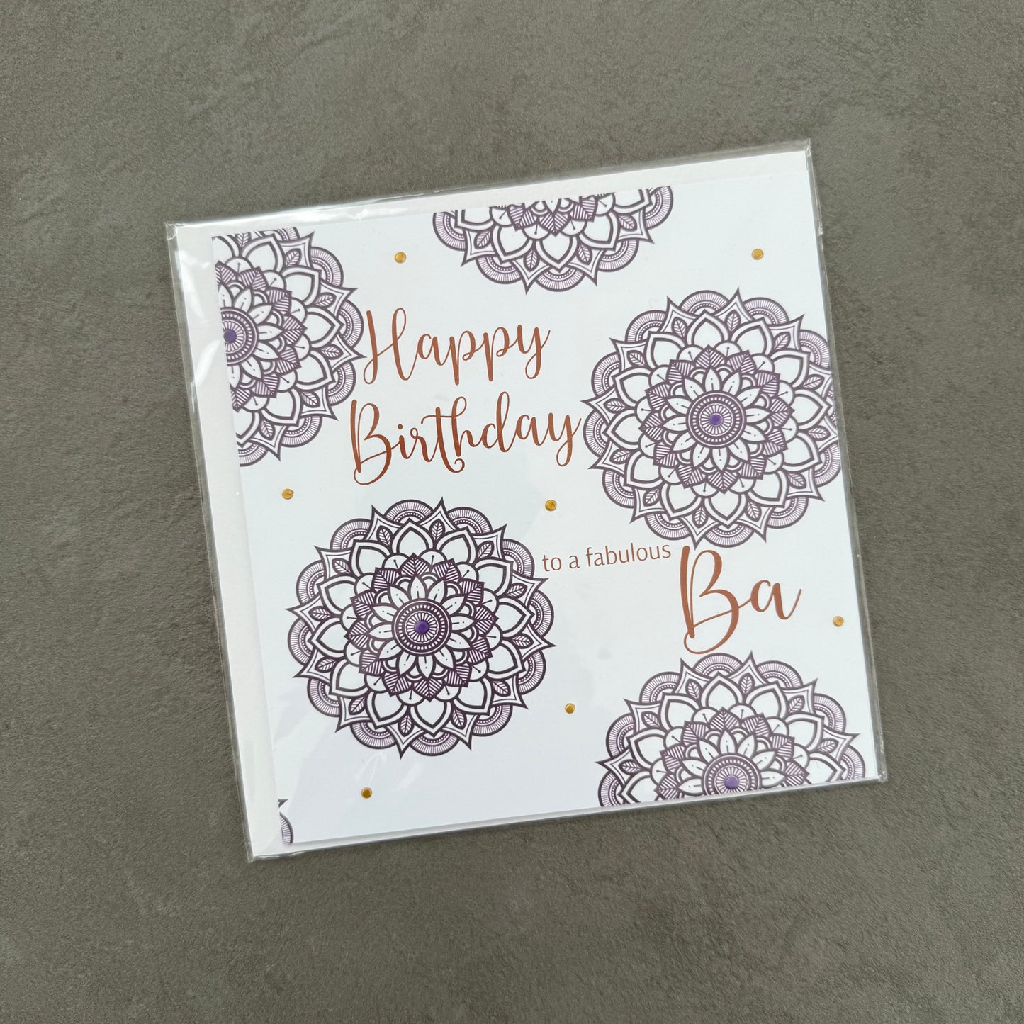 Purple Mandala Birthday Card