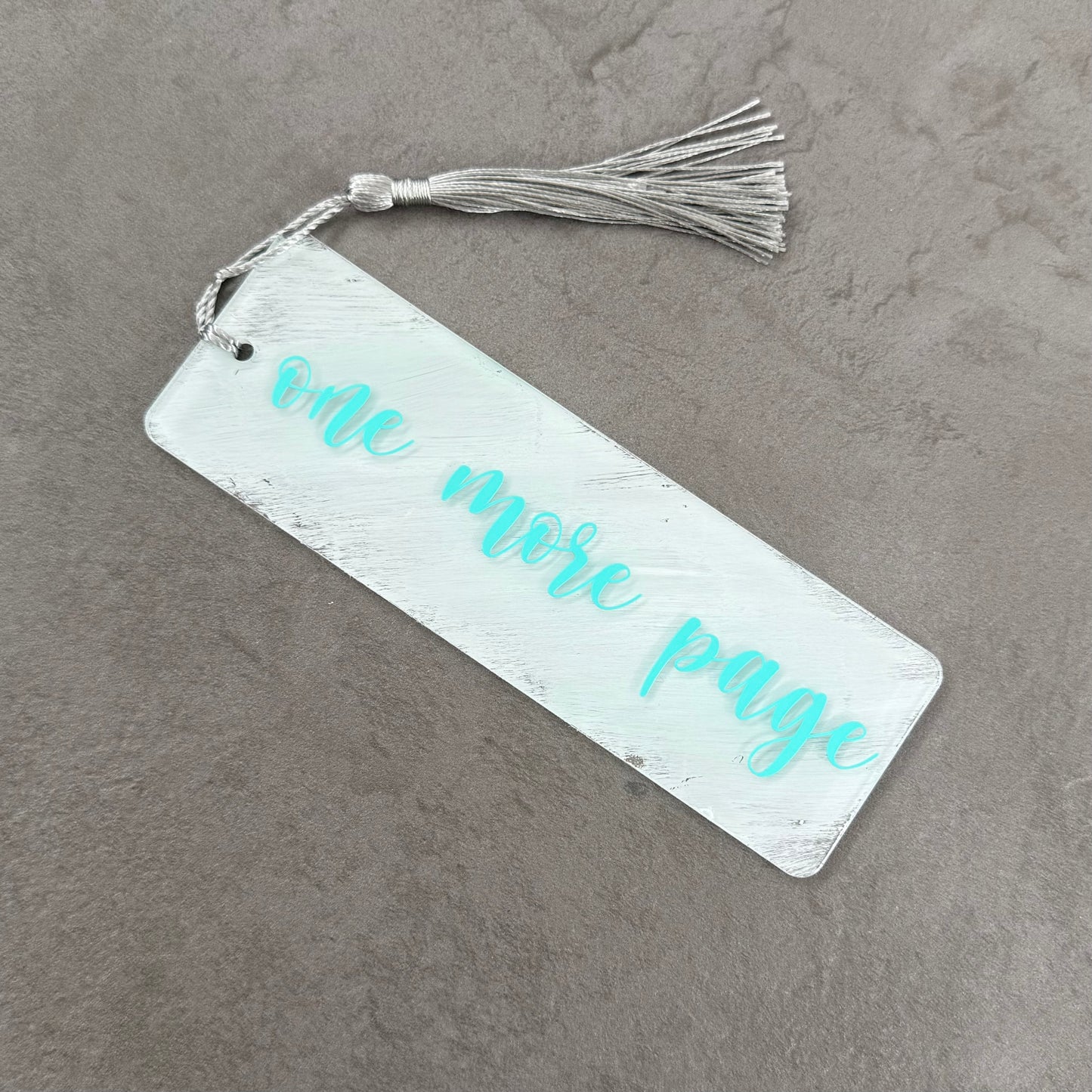 'One More Page' Acrylic Painted Bookmark