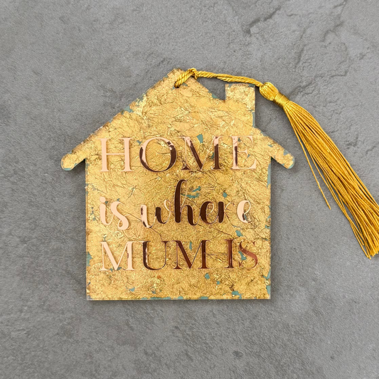 'Home Is Where Mum Is' Gold Leaf Keepsake