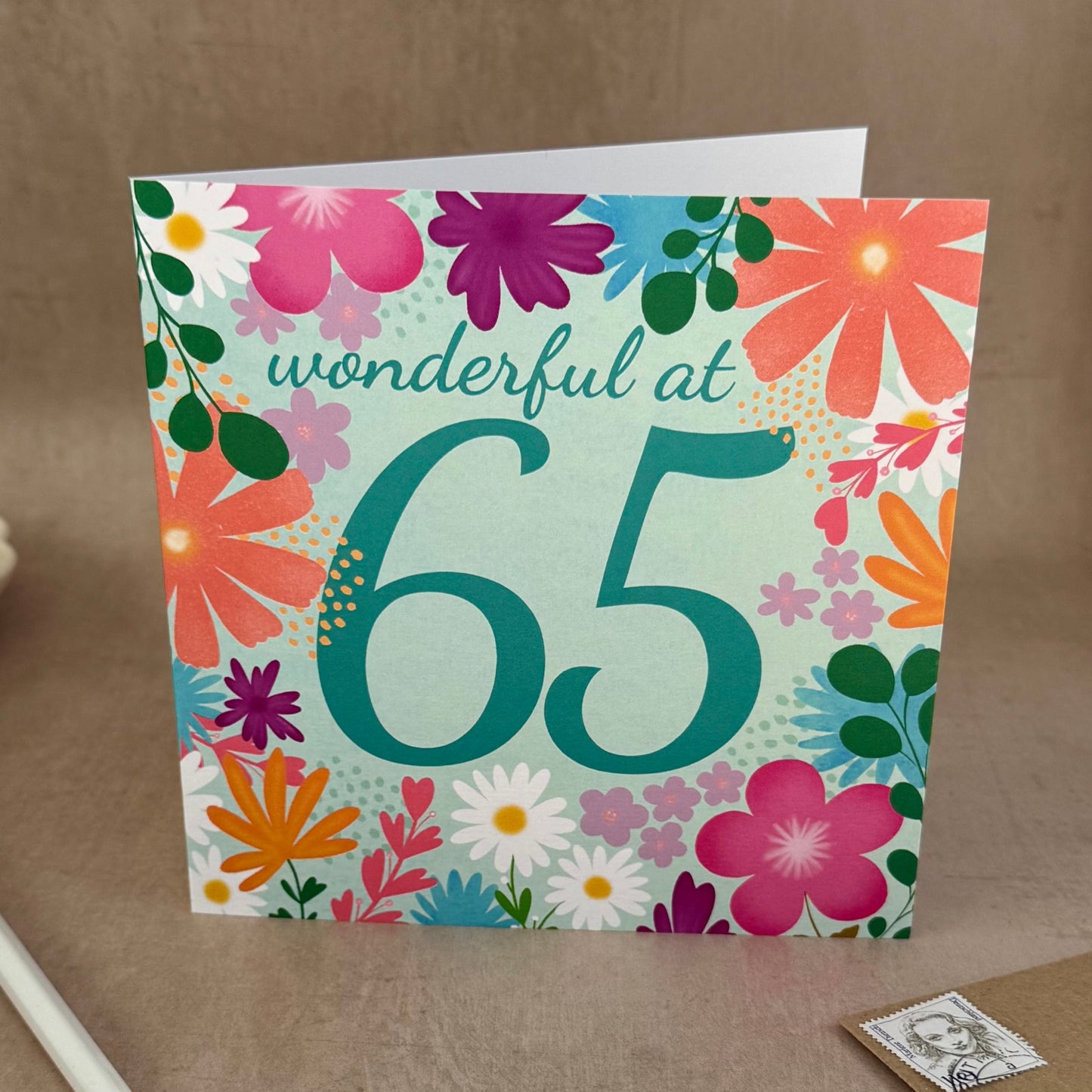 65th Floral Birthday Card
