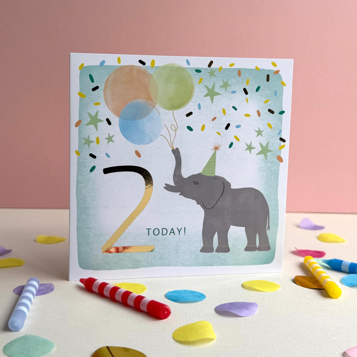 2nd Elephant Birthday Card