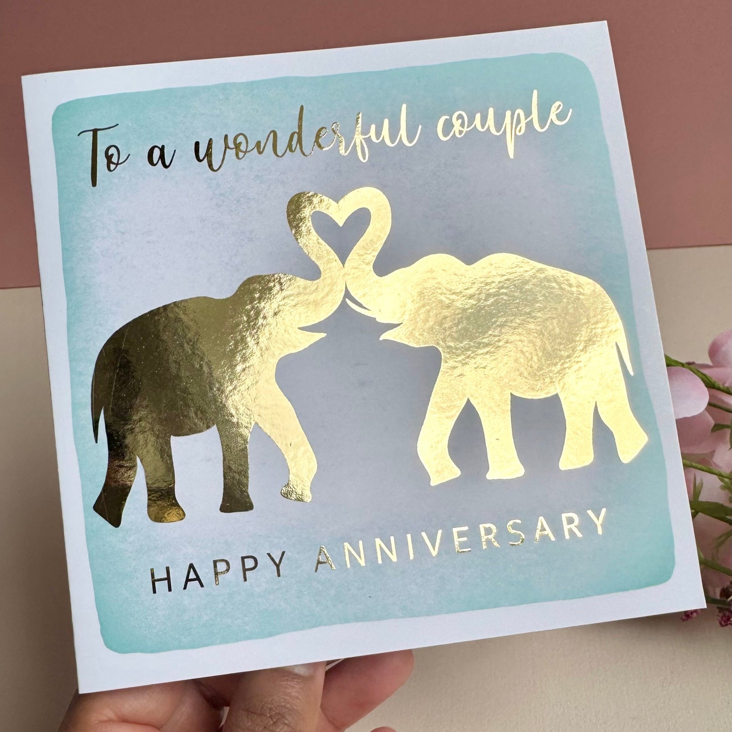 Gold Foiled Couple Anniversary Card