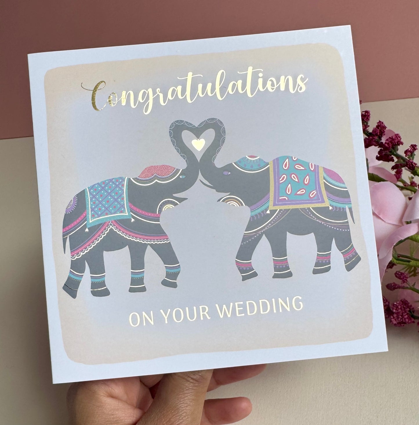 Congratulations Wedding Elephant Card