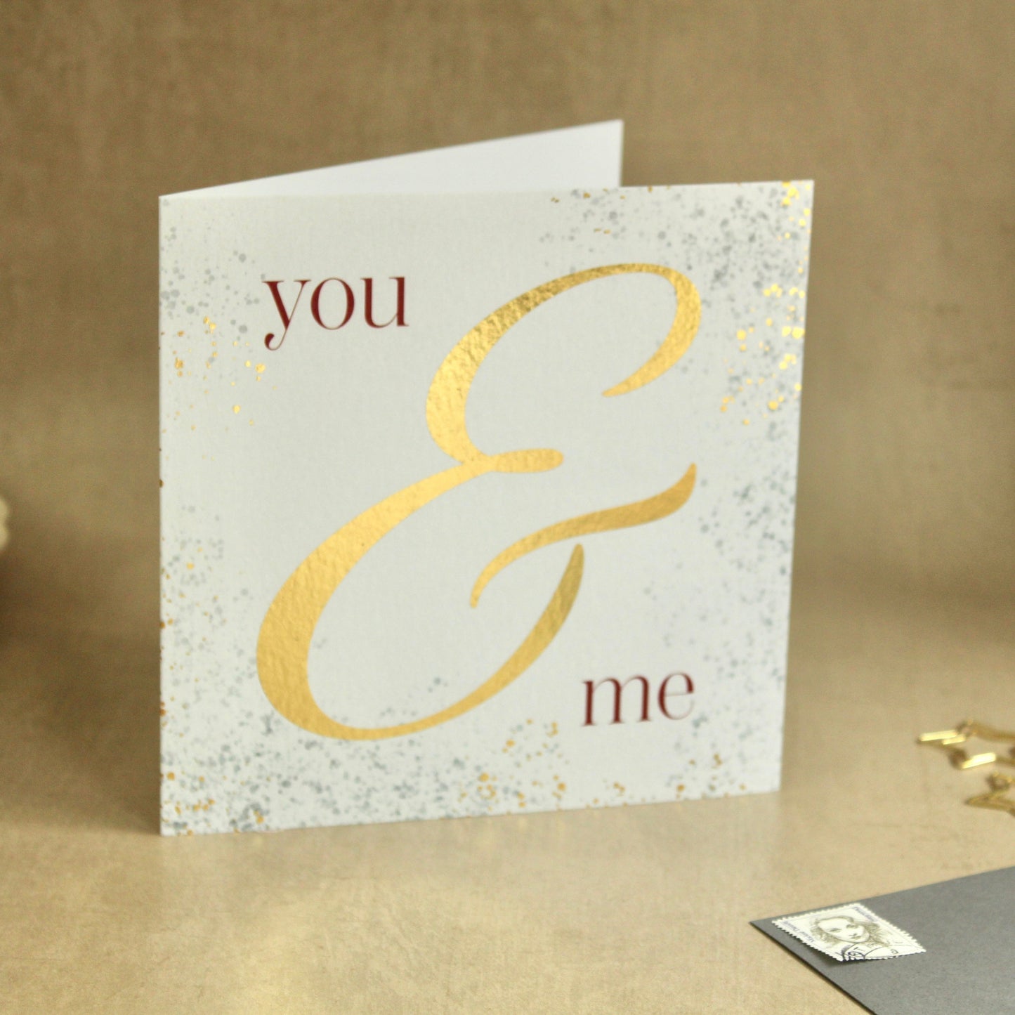 You & Me Love Card - Gold Foiled
