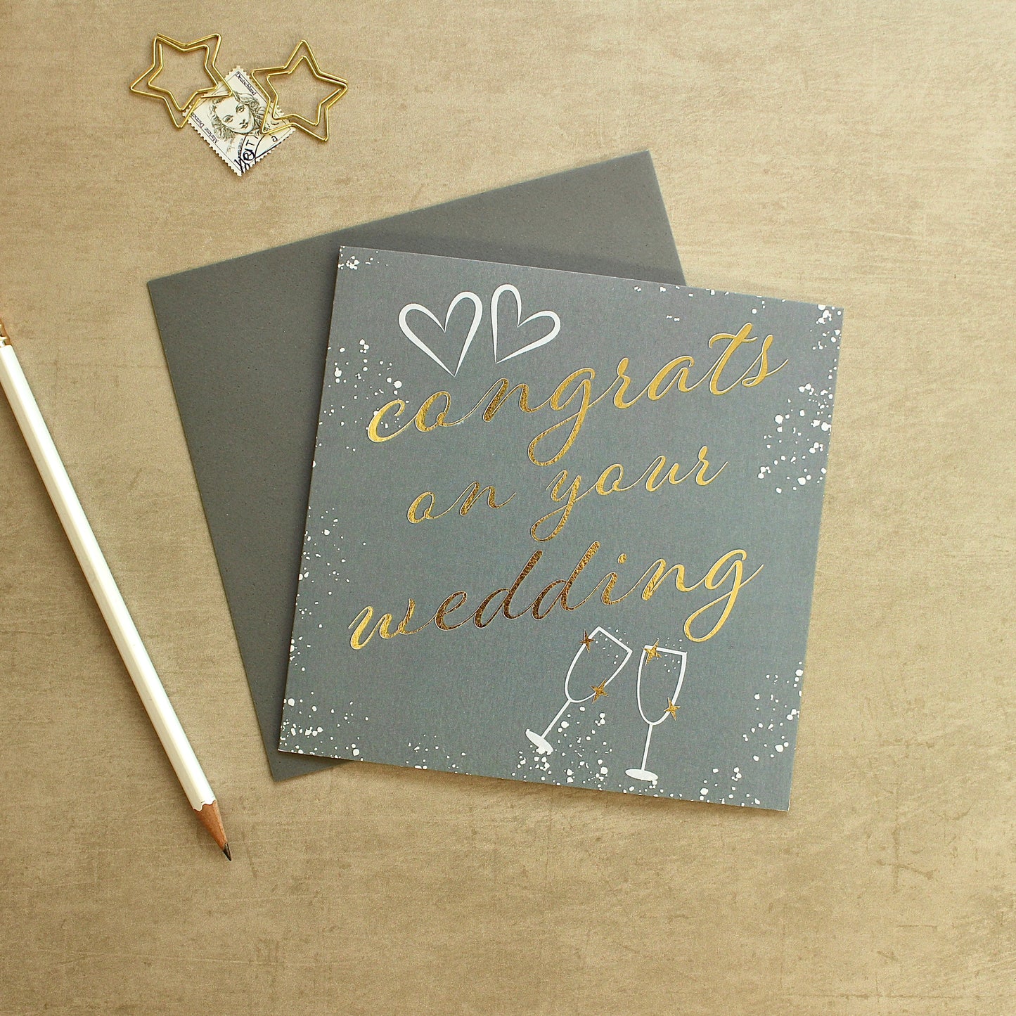 Congrats on Your Wedding Card - Gold Foiled