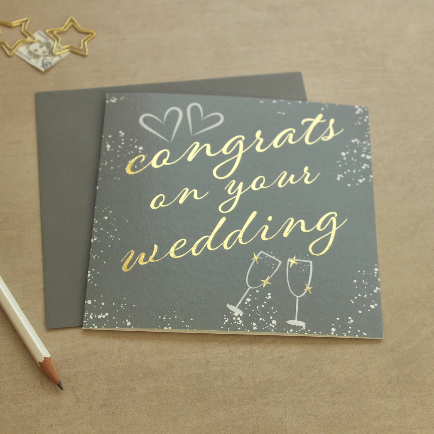 Congrats on Your Wedding Card - Gold Foiled