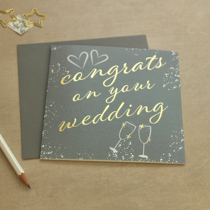 Congrats on Your Wedding Card - Gold Foiled