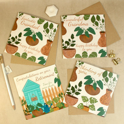 Happy Retirement Plant Card