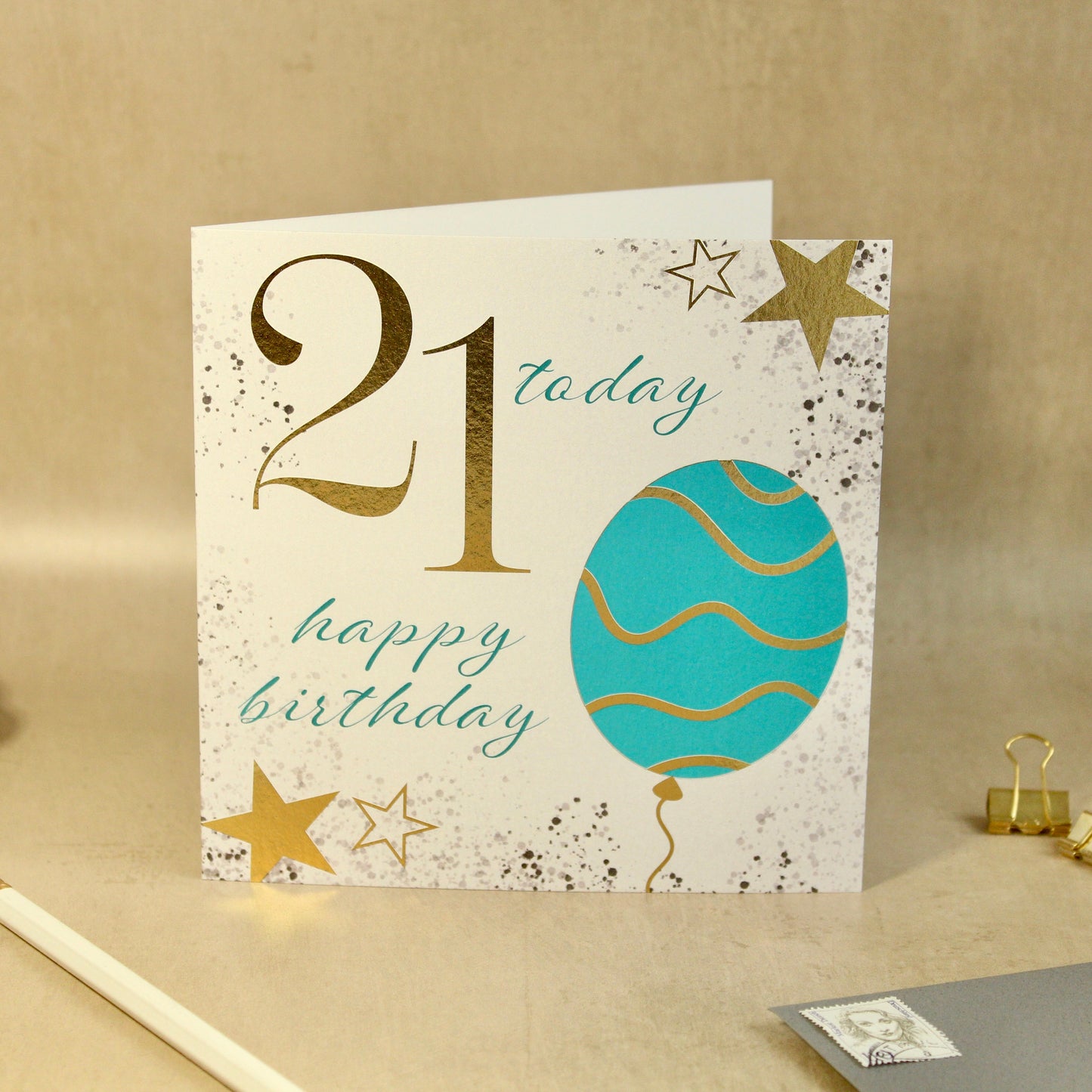 21st Birthday - Gold Foiled Card